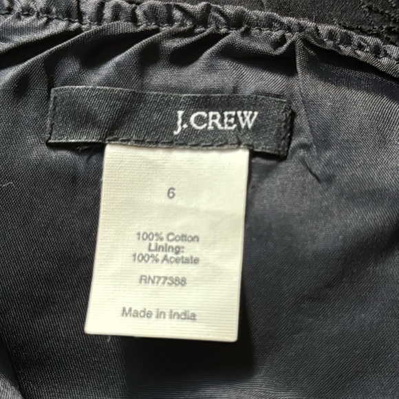 J. Crew Embroidered black 100% cotton halter midi dress Sz 6 - Picture 8 of 8